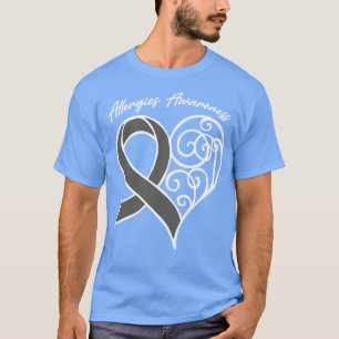 T-shirt Allergies Sensibilisation Coeur Ruban Cadeau Valen