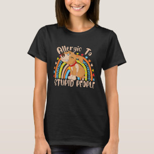 T-shirt Allergique À Des Gens Stupides Dit Graphique