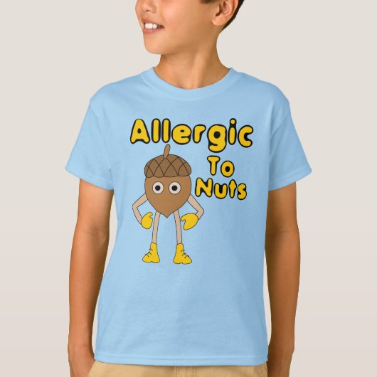 T-shirt Allergique aux noix (Devant)