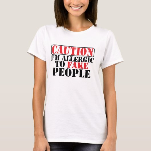 T-shirt Allergique pour truquer des personnes (Devant)