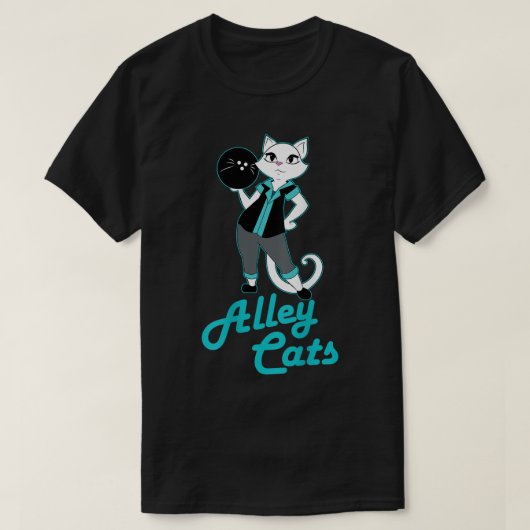 T-shirt Alley Cats Bowling Team Ladies Backside Print (Design devant)