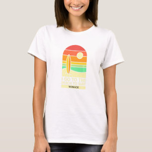 T-shirt Allez À La Plage Pour Surf Venice Beach Florida Be