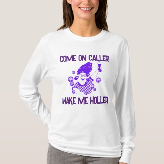 T-shirt Allez, Appelez-Moi Holler Bingo Long Manche (Devant)