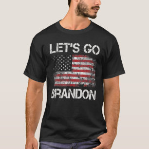 T-shirt Allez Brandon Conservateur Drapeau Américain.
