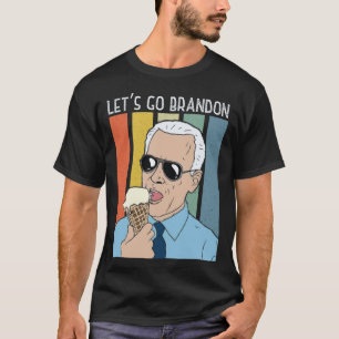 T-shirt Allez Brandon Funny Biden Ice Cream Mème Rétro
