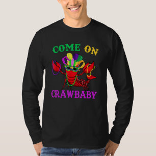 T-shirt Allez Crawbaby Crawfish Jester Beads Funny Mardi