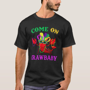 T-shirt Allez Crawbaby Crawfish Jester Beads Funny Mardi