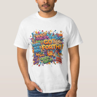 T-shirt "Allez de l'avant" Tee-shirt Pop Art Graffiti