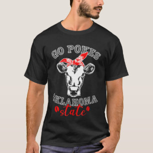 T-shirt Allez Pokes Oklahoma State Nouvelle Vache Pour Les