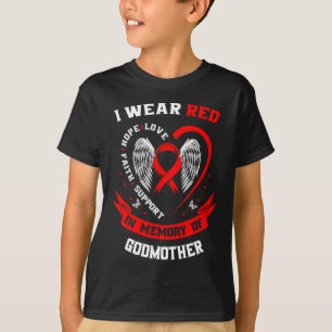 T-shirt Allez Rouge En Mémoire De La Tante Maladie Cardiaq