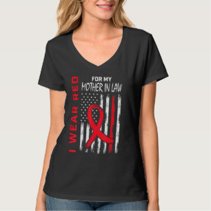T-shirt Allez Rouge Maladie Cardiaque de la Belle-Mère Sen