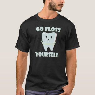 T-shirt Allez soie se brosser dents blanc citation
