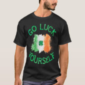 T-shirt Allez vous faire plaisir Drapeau irlandais Shamroc (Devant)