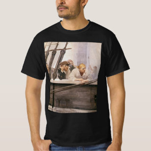 T-shirt Alliance de Brig de Pirates vintages dans un broui