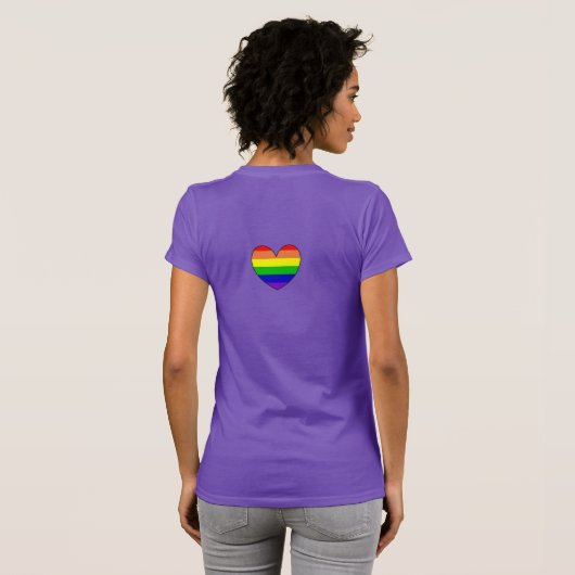 T-shirt Alliance LGBTQIA+ | Cute Arc en ciel et Fierté car (Dos entier)