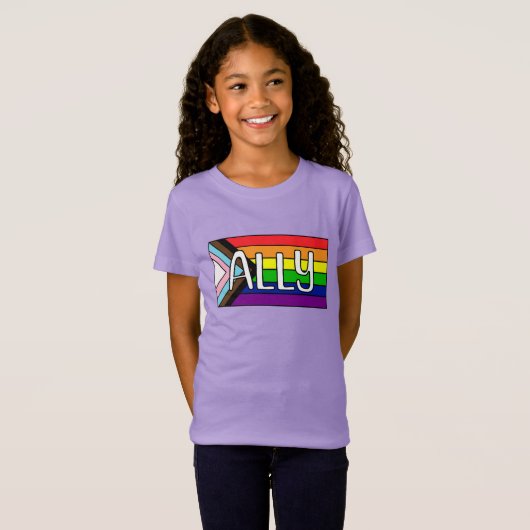 T-Shirt Alliance LGBTQIA+ | drapeau arc-en-ciel (Devant entier)