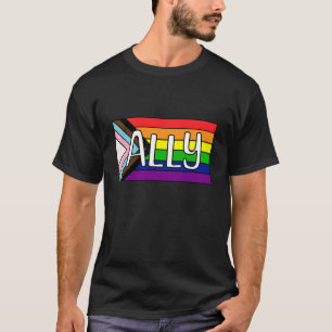 T-shirt Allié LGBTQIA+ Drapeau arc-en-ciel