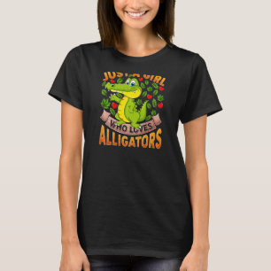 T-shirt Alligator Animal Juste Une Fille Qui Aime Les Alli