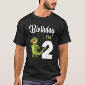 T-shirt Alligator Anniversaire 2 ans Rabbit Enfants Filles (Devant)