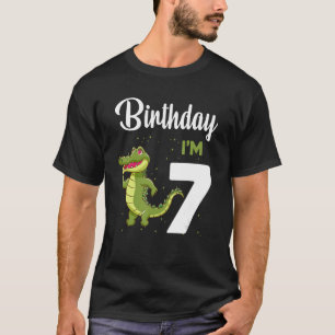 T-shirt Alligator Anniversaire 7 ans Lapin Enfants Filles