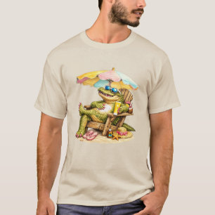 T-shirt Alligator Art de l'amour-propre – Crocodile d'été