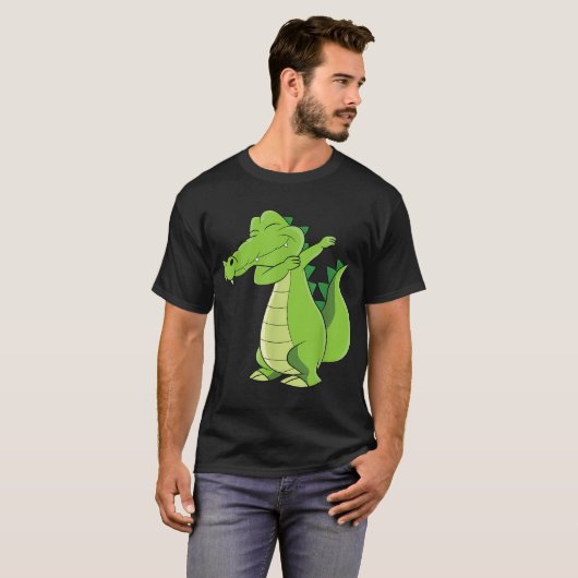T-shirt Alligator Dansant Drôle Alligator Dabbing (Devant entier)