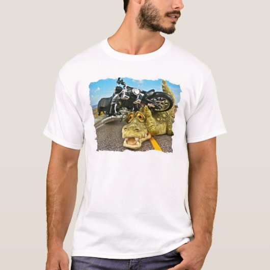 T-shirt Alligator de cycliste (Devant)