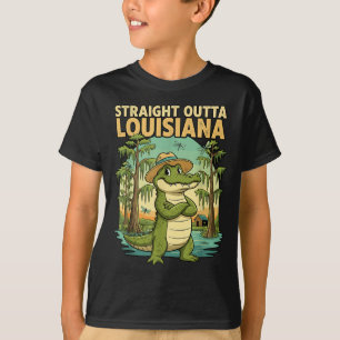 T-shirt Alligator de Louisiane drôle Rétro Faune Voyage Ba