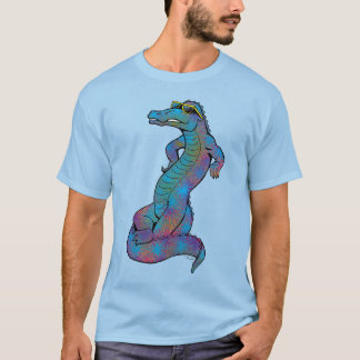 T-shirt Alligator frais d'arc-en-ciel