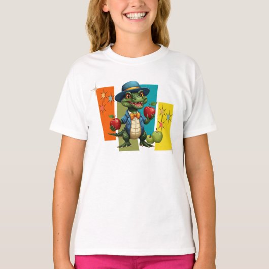 T-shirt Alligator SalesMan Apples (Devant)