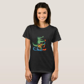 T-shirt Alligator Ski Alligator Crocodile Ski d'eau Reptil (Devant entier)