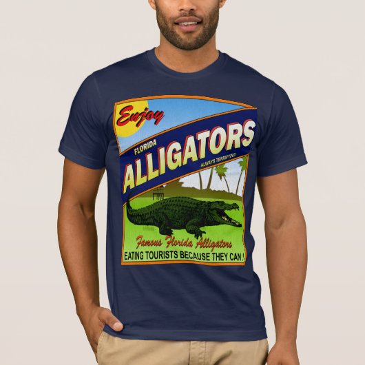 T-SHIRT ALLIGATOR VINTAG ELABEL (Devant)