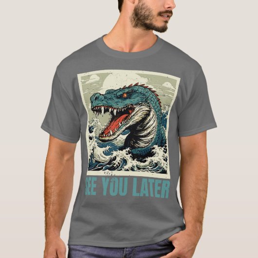 T-shirt Alligator Vous Voir Plus Tard (Devant)