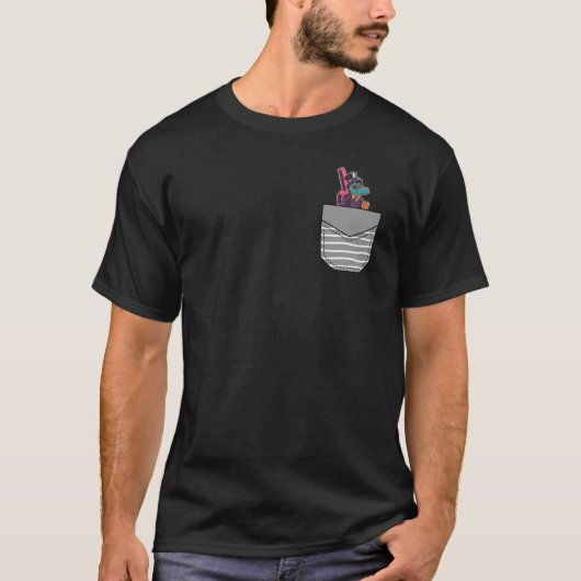 T-shirt Alligator Walking Crocodile Guitar In Pocket (Devant)