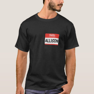 T-shirt Allison Nom Balise pour le travail scolaire