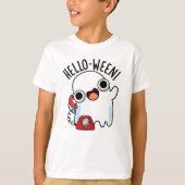 T-shirt Allo-ween Funny Ghost Pun (Devant)