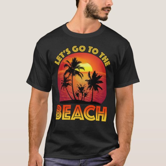 T-shirt Allons à la plage (Devant)