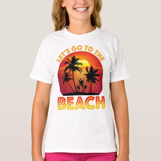 T-shirt Allons à la plage (Devant)