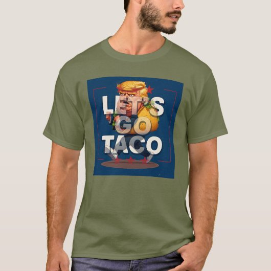 T-shirt Allons au TACO ! Funny Patriotique Trump Taco T-Sh (Devant)