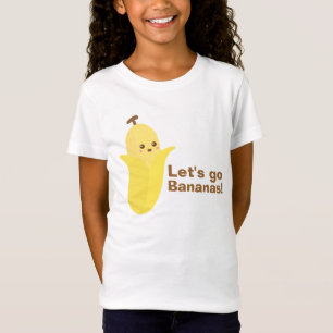 T-Shirt Allons Bananes avec une Banane Mignonne et Heureus