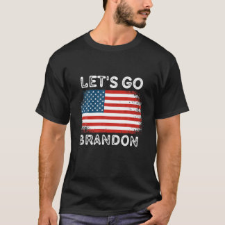 T-shirt Allons Brandon American Flag Retro Vintage Funny