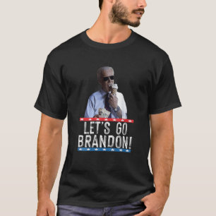 T-shirt Allons Brandon, Biden Manger De La Crème De Glace,