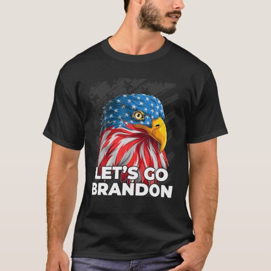 T-shirt Allons Brandon Branson USA Drapeau Branbon Branon (Devant)