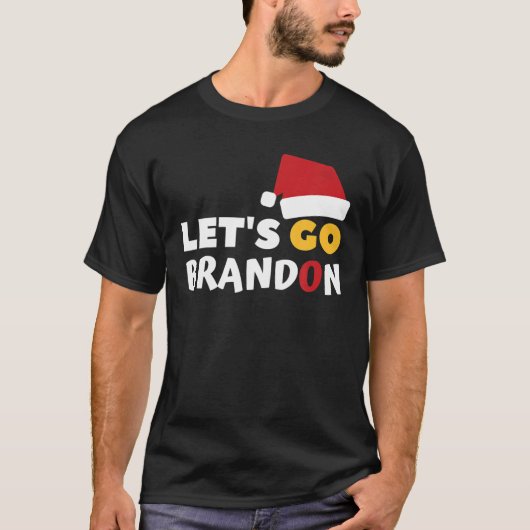 T-shirt Allons Brandon costume de Noël moche, anti drôle (Devant)
