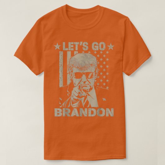 T-shirt Allons Brandon Drapeau US Drôle Drôle Drôle Donald (Design devant)