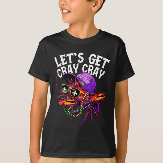 T-shirt Allons chercher Cray Dabbing Crawfish Mardi Gras H (Devant)