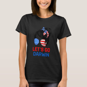 T-shirt Allons Darwin, Allons Darwin Messy Bun America