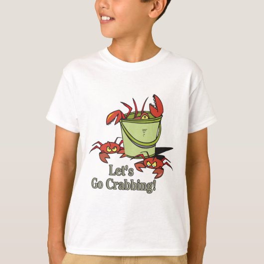 T-shirt Allons faire craber le seau crabe graphique crabes (Devant)