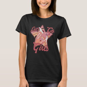 T-shirt Allons filles Vintage Western Pays Cowgirl Boot