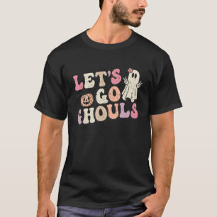 T-shirt Allons Gouls Halloween Citrouille fantôme rétro